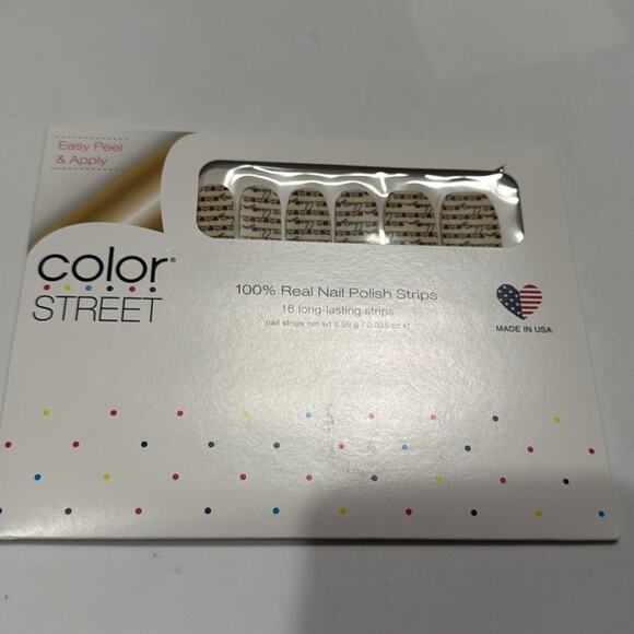 NWT Color Street "LOVE NOTES" Red Black Clear Cursive Love you Nail Strips - Picture 2 of 5